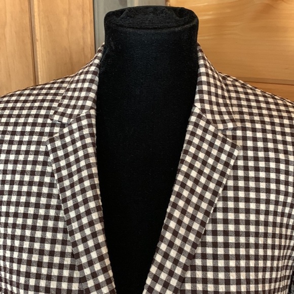 Brooks Brothers Red Fleece black & cream seersucker checkered blazer Size 4 - Picture 6 of 13